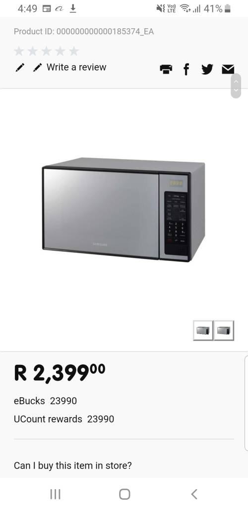 Microwaves SAMSUNG MICROWAVE 32L Microwave Model ME0113M1 was sold for R901.00 on 17 Jun at 23